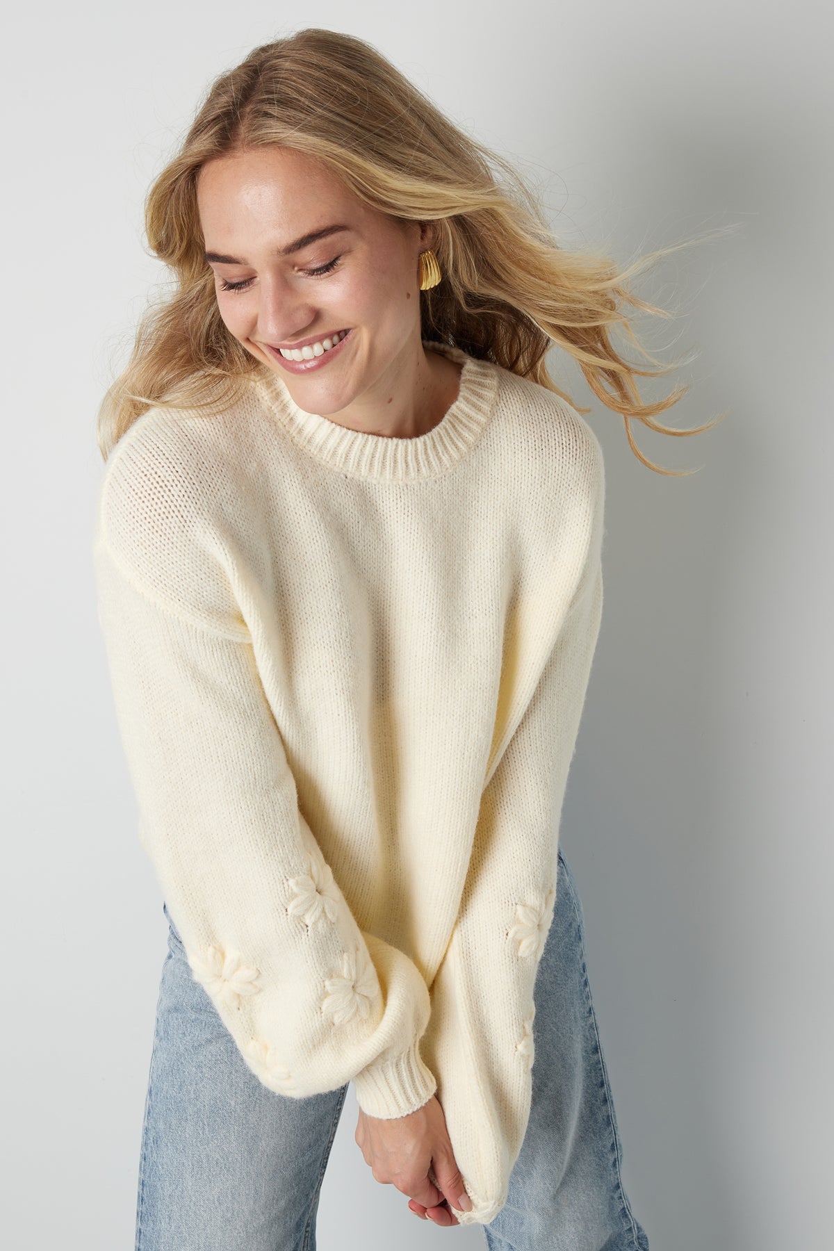 Knit Flora beige