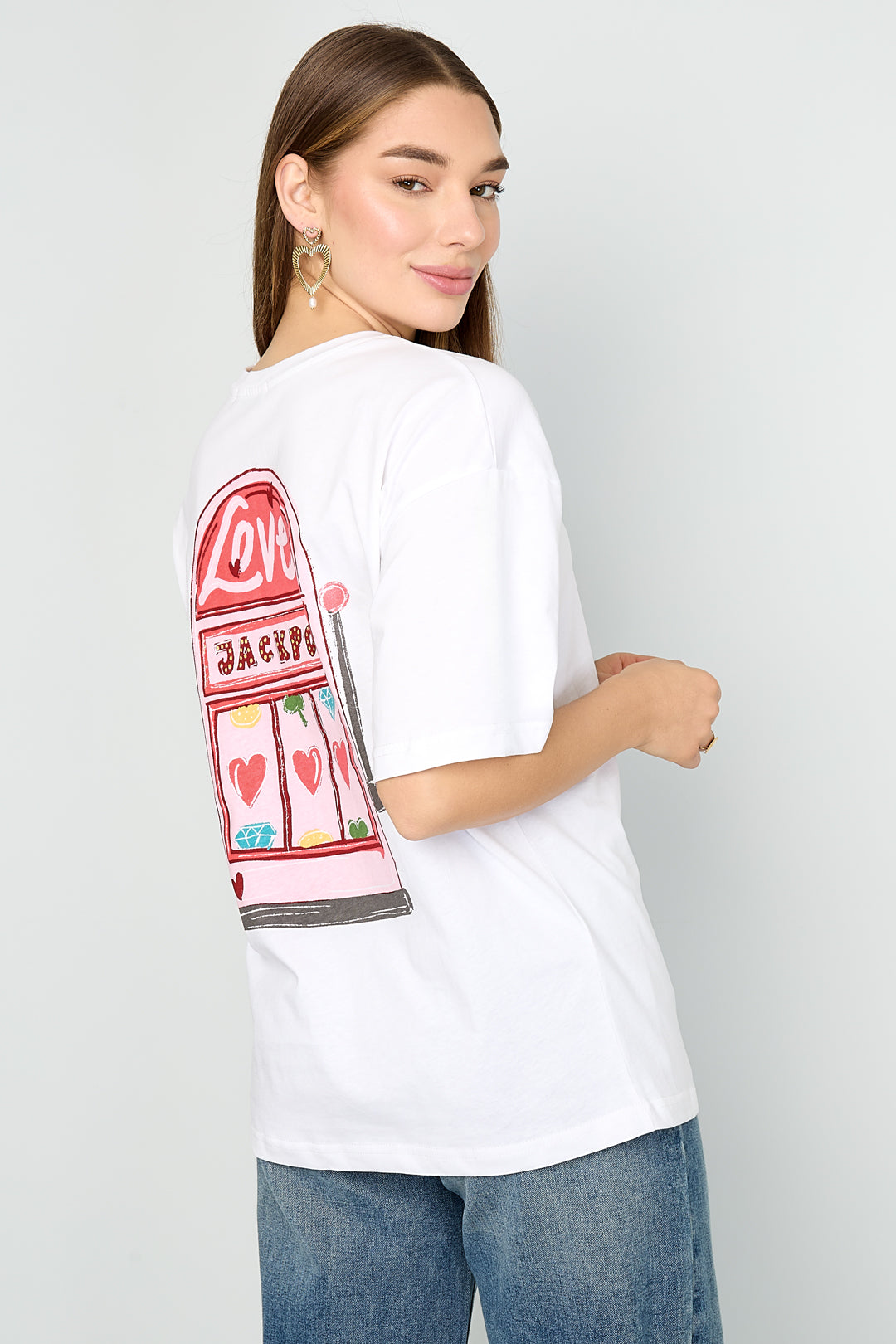 T-shirt Jackpot wit