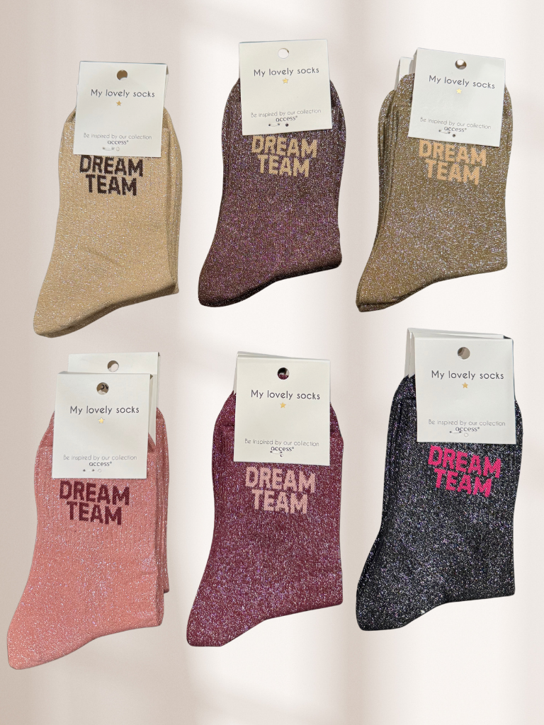 Glittersokken 'DREAMTEAM'