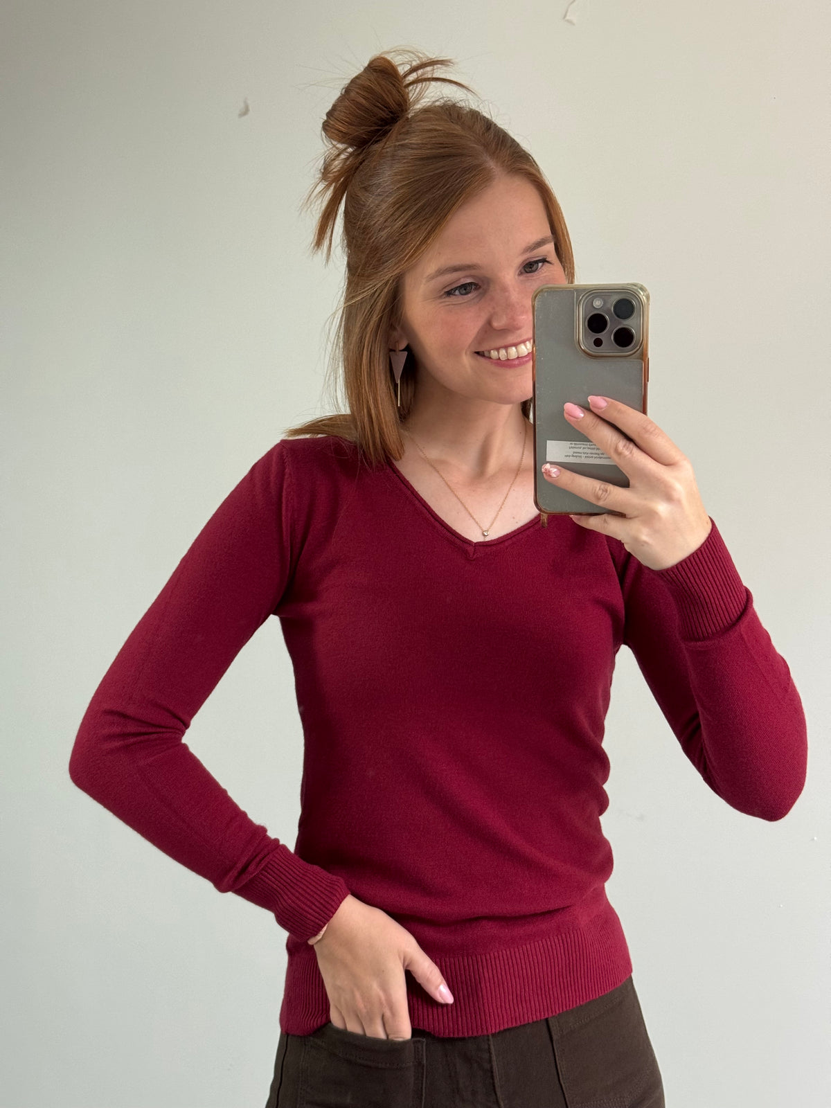 Longsleeve Sima bordeaux