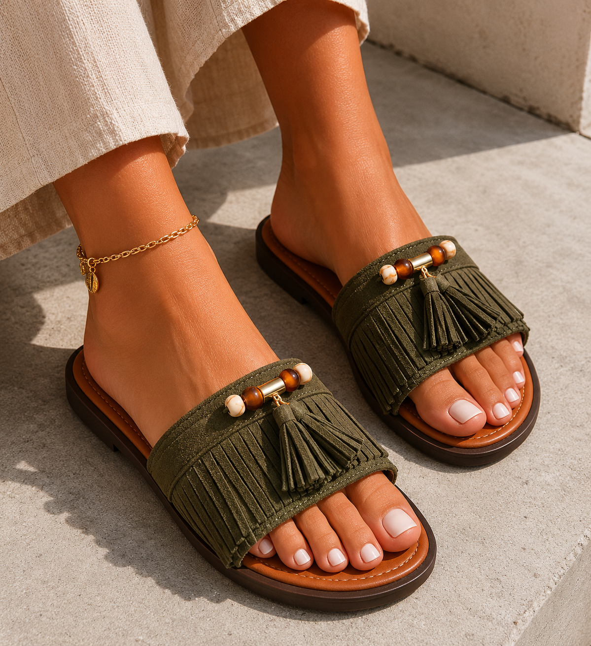 Slipper Davina - olive