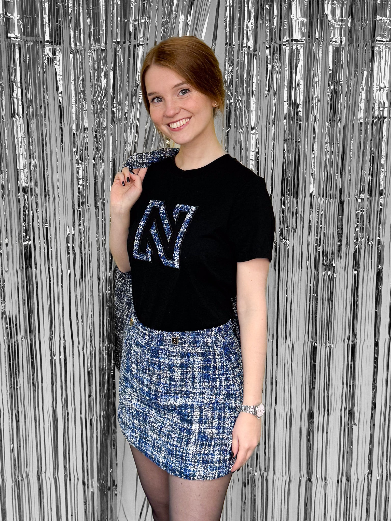 NIKKIE N Tweed T-Shirt