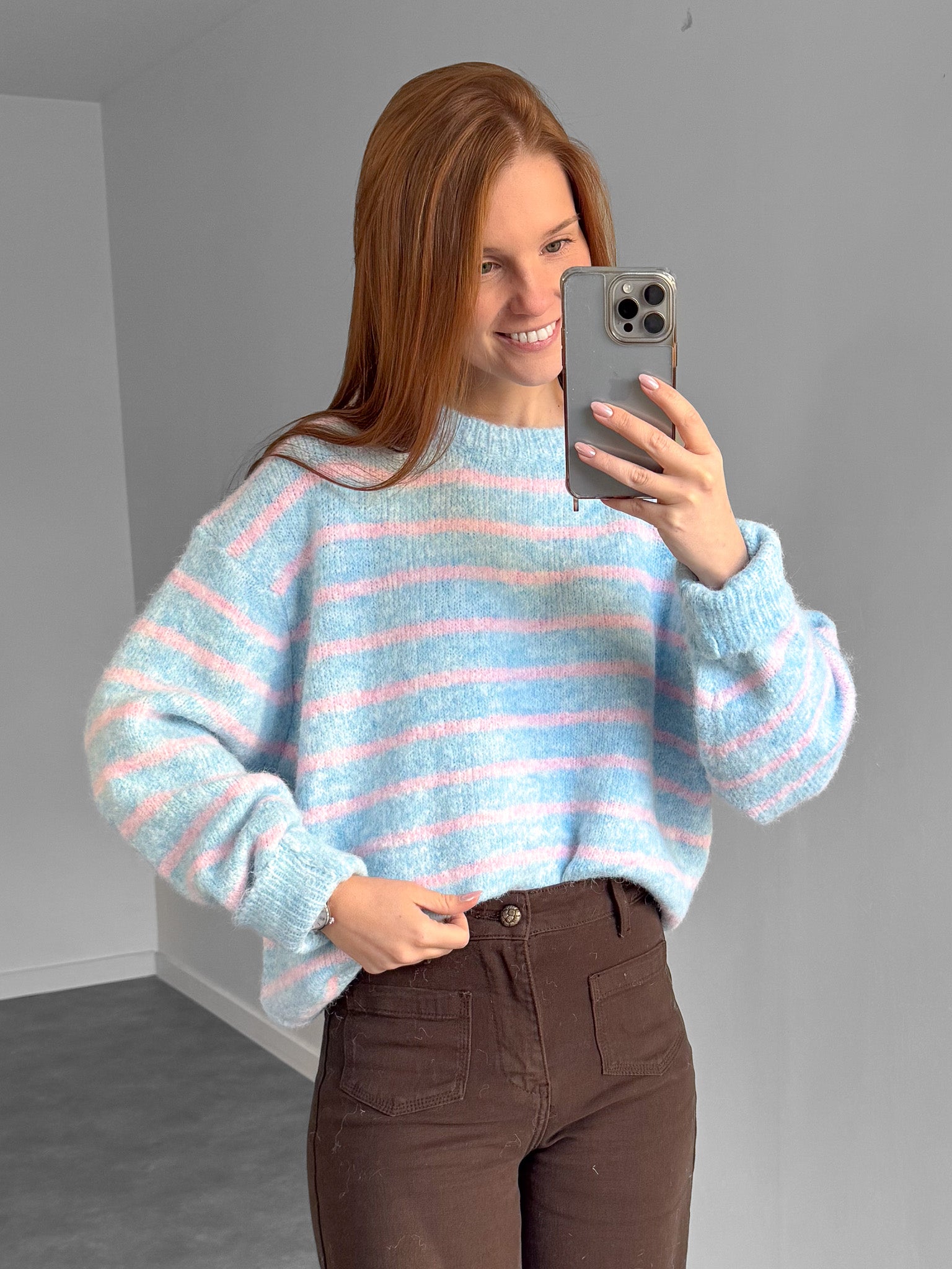 Trui Streepjes blauw