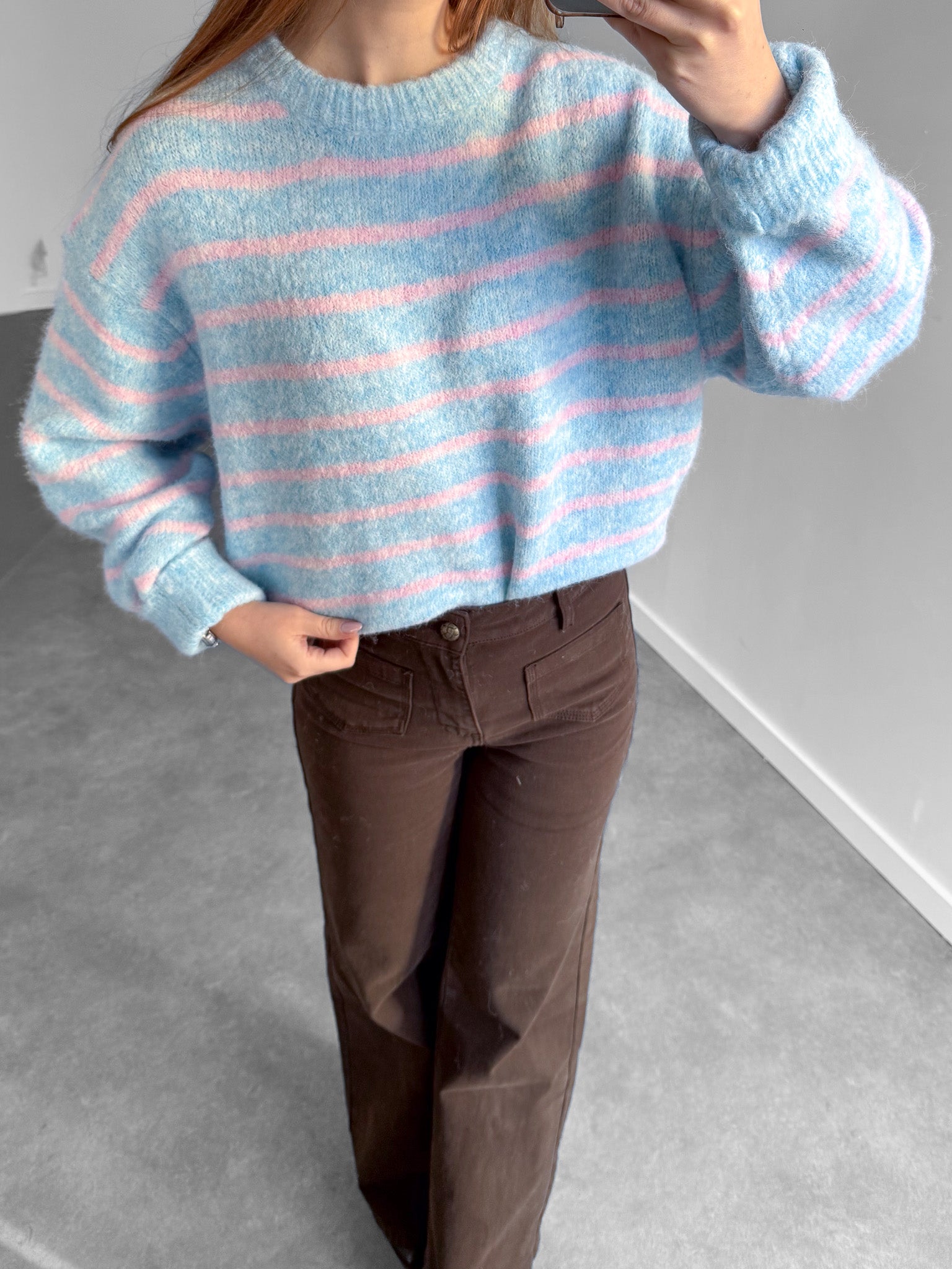 Trui Streepjes blauw
