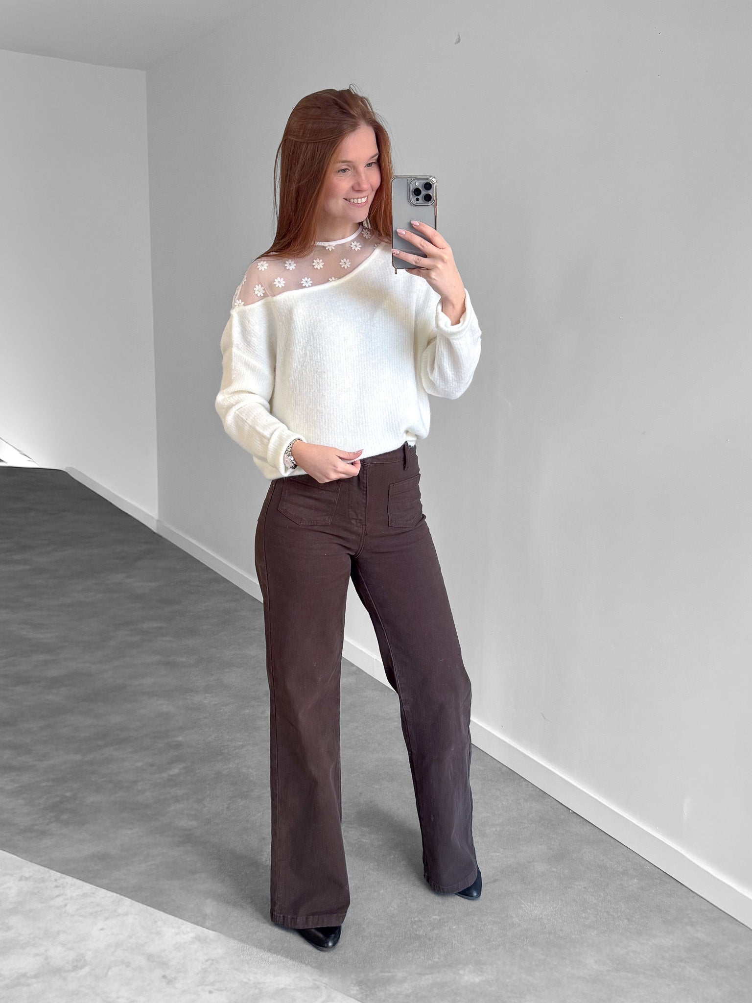 Trui Madeliefjes wit