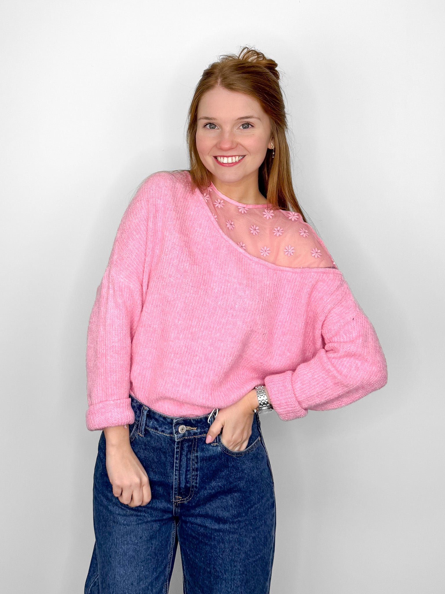 Trui Madeliefjes roze