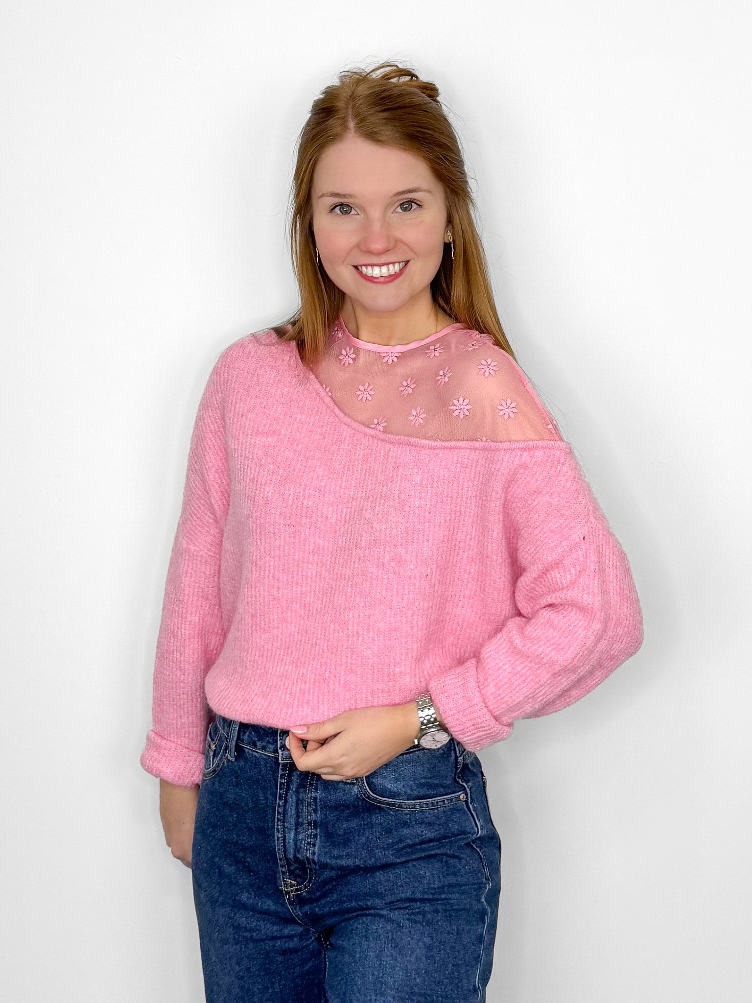 Trui Madeliefjes roze