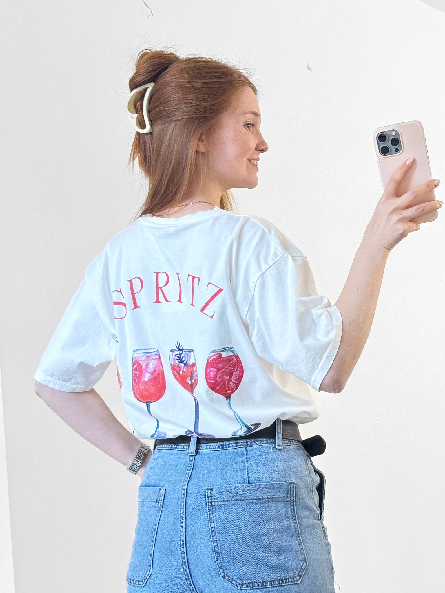 T-shirt Spritz wit