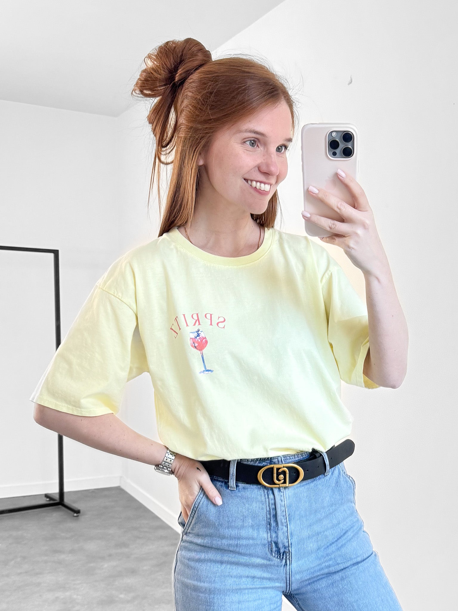 T-shirt Spritz geel