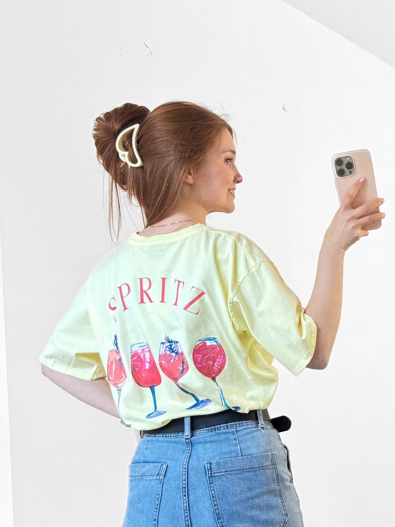 T-shirt Spritz geel