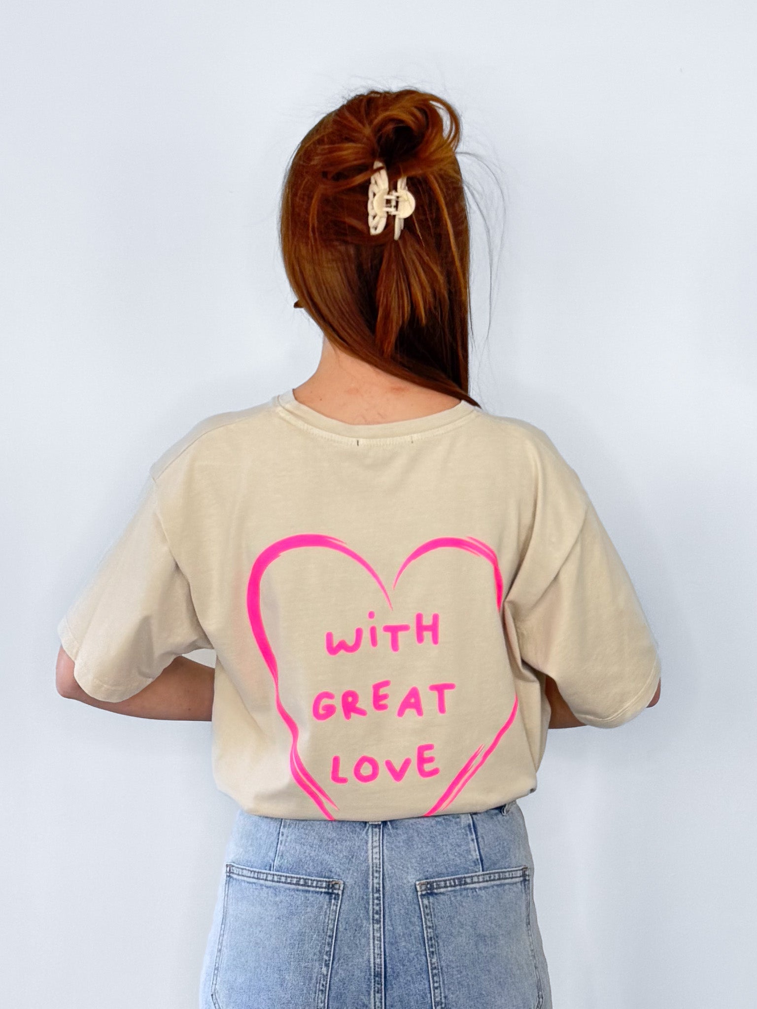 T-shirt do small things beige