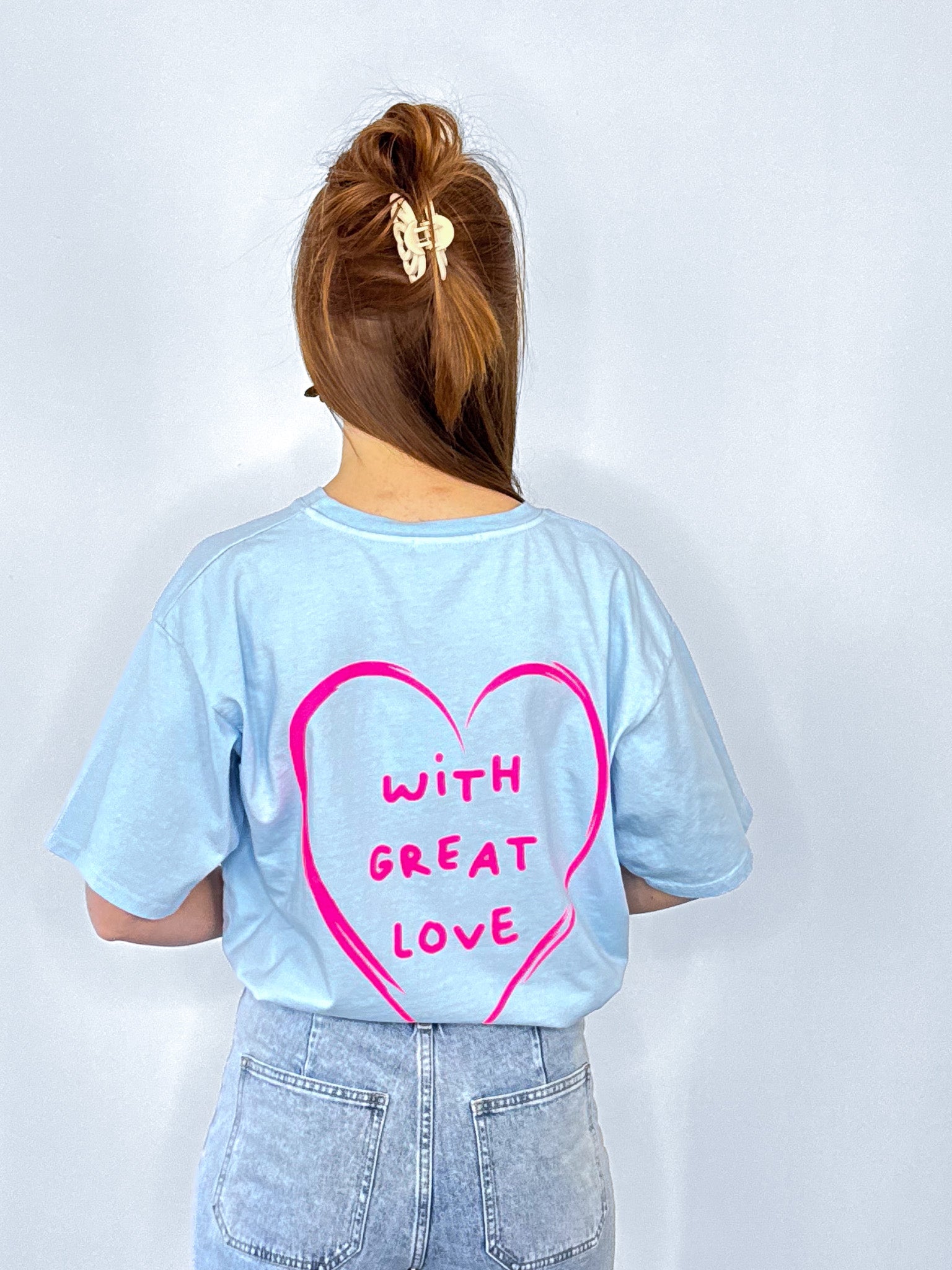 T-shirt do small things blauw