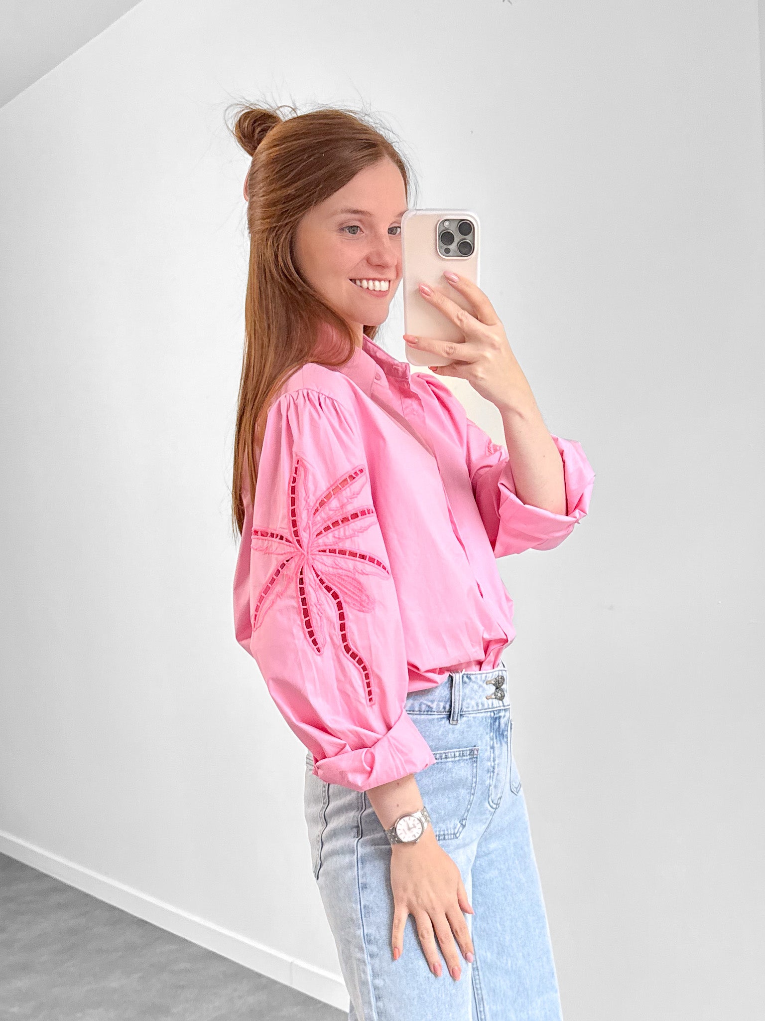 Blouse Palm roze