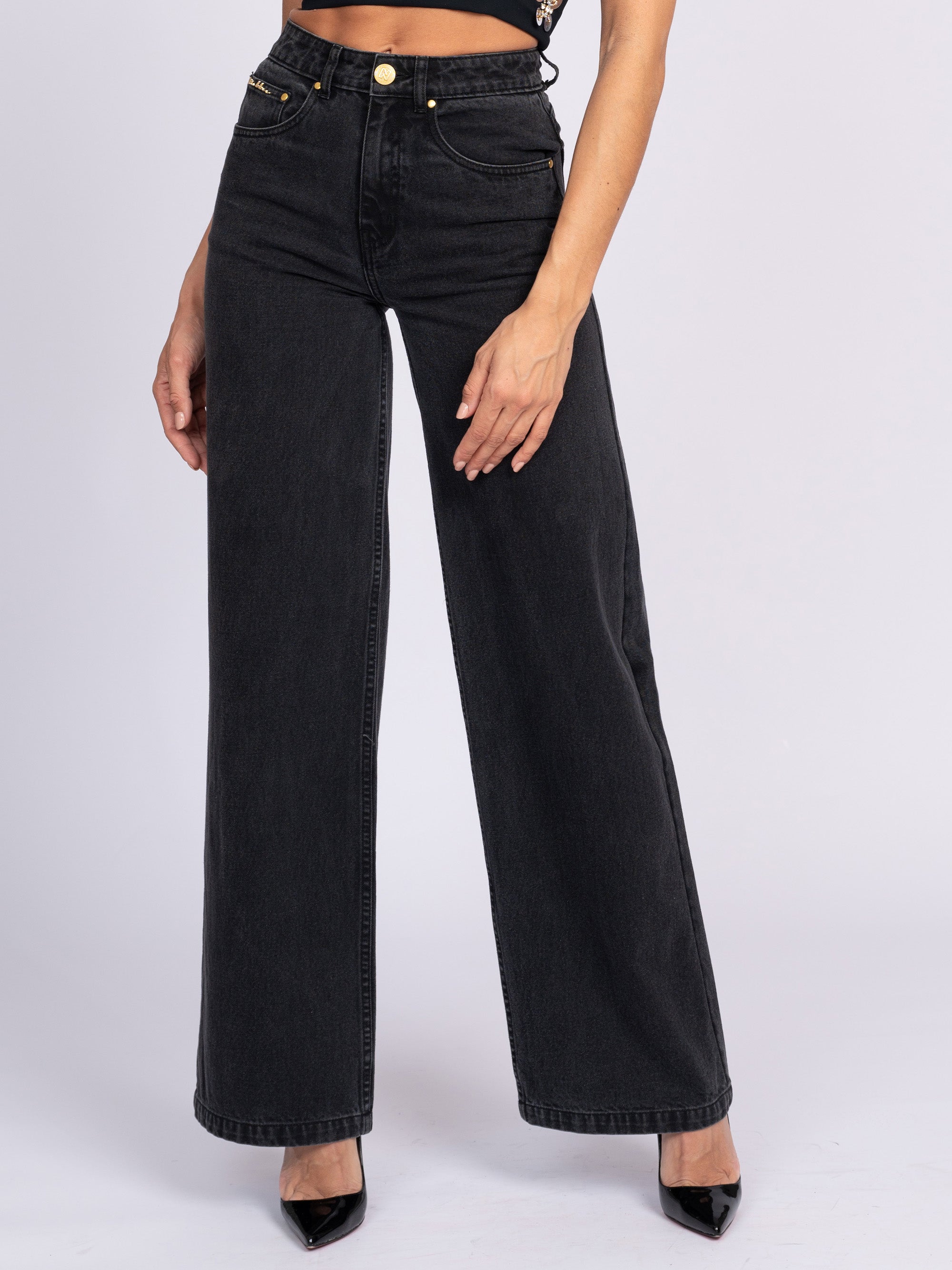 NIKKIE Erode Wide Leg Jeans