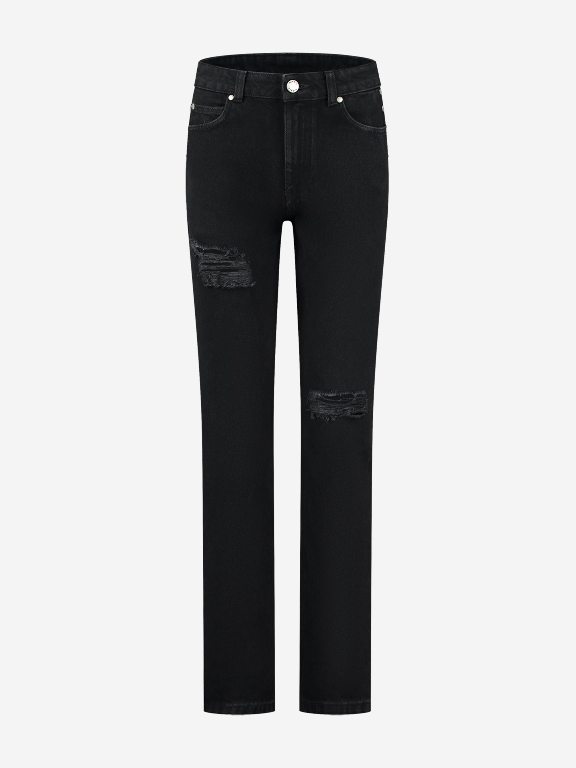 NIKKIE Blanca Rivet Black Jeans