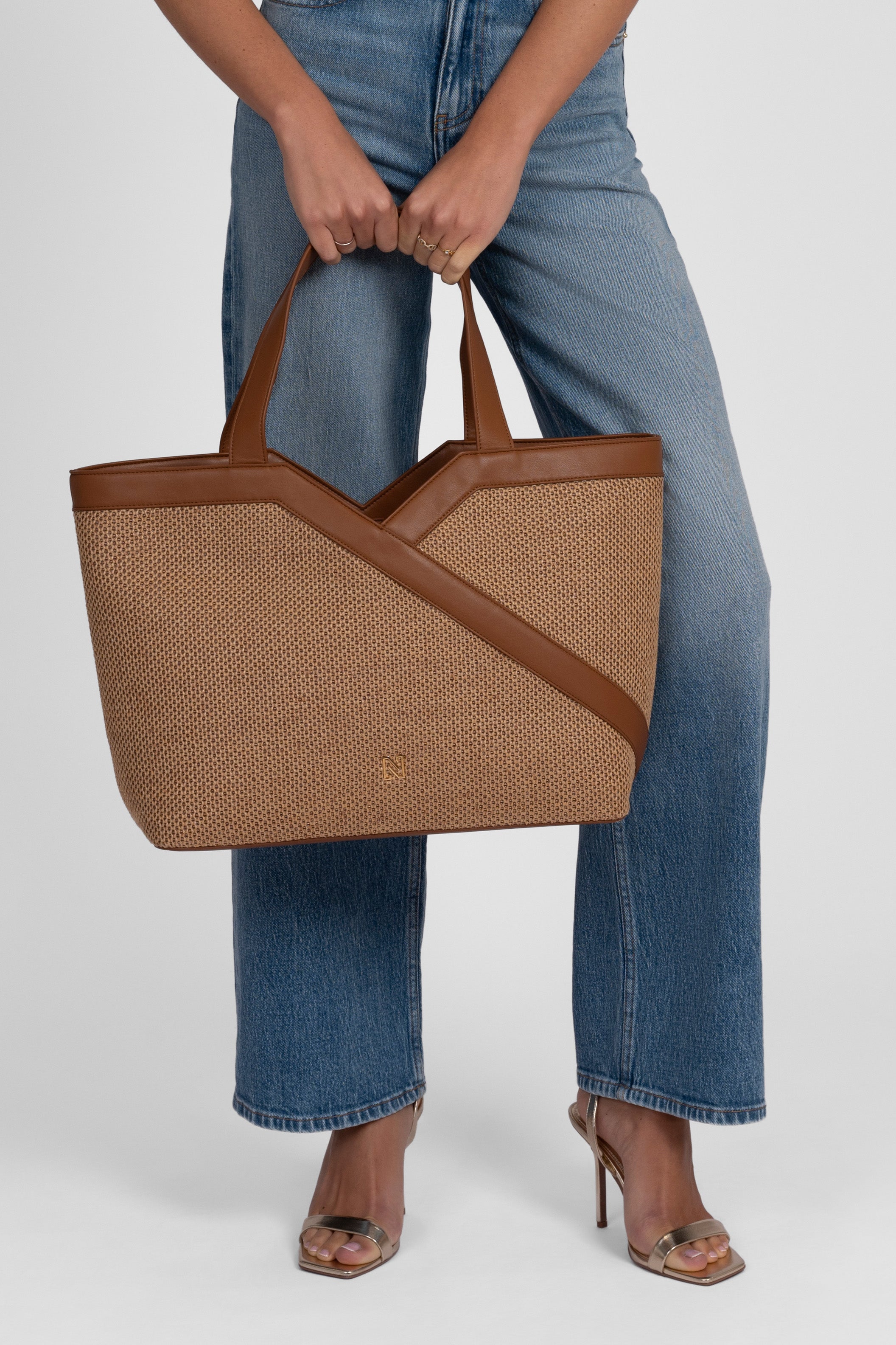 Alvino Raffia shopper