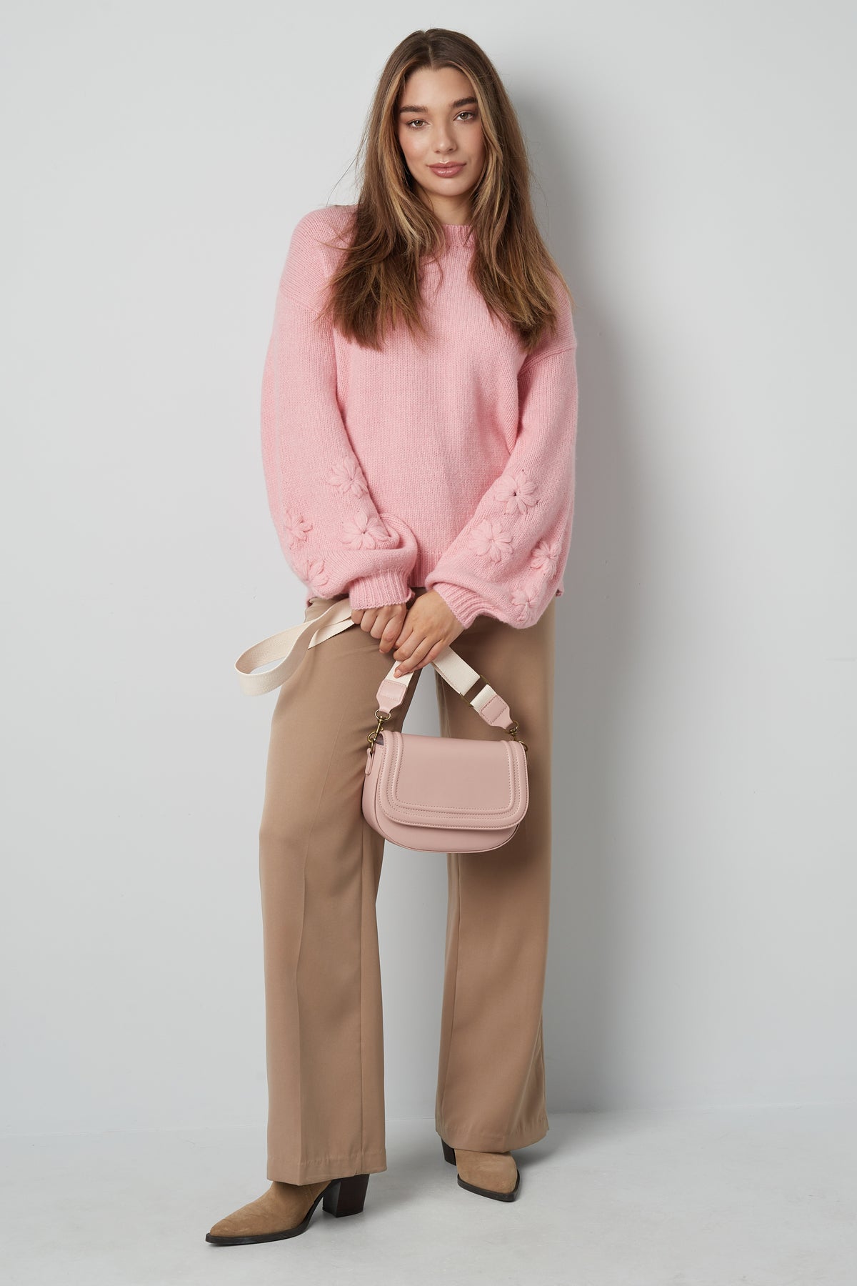 Knit Flora roze