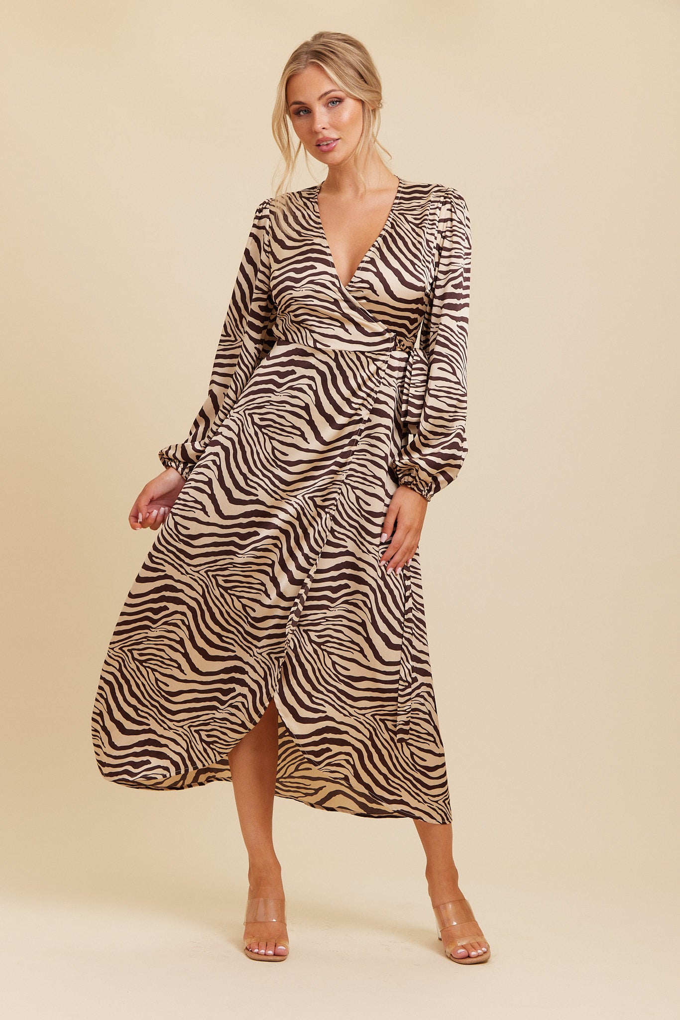 Jurk Hanna wrap zebra