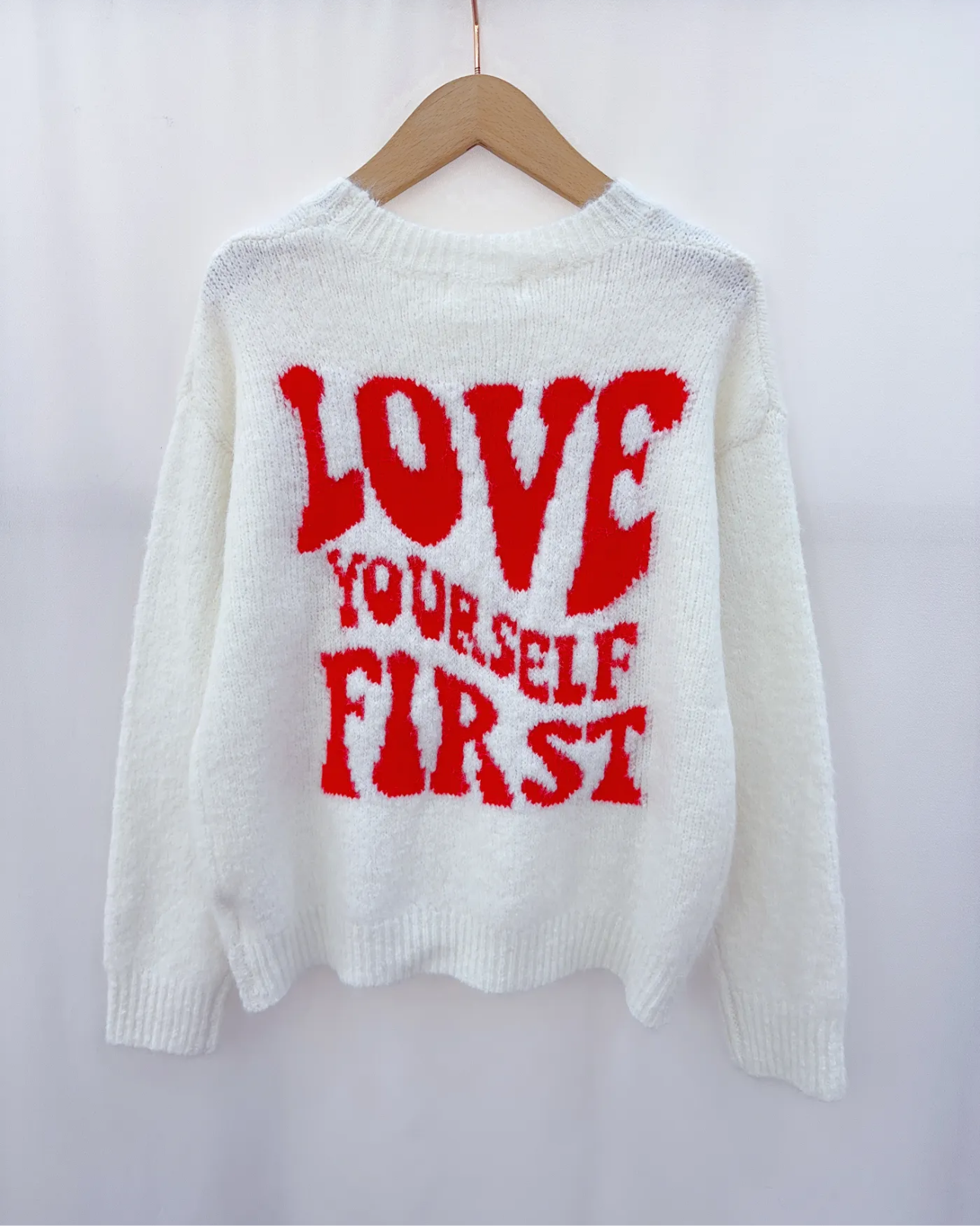 Trui Love Yourself First wit