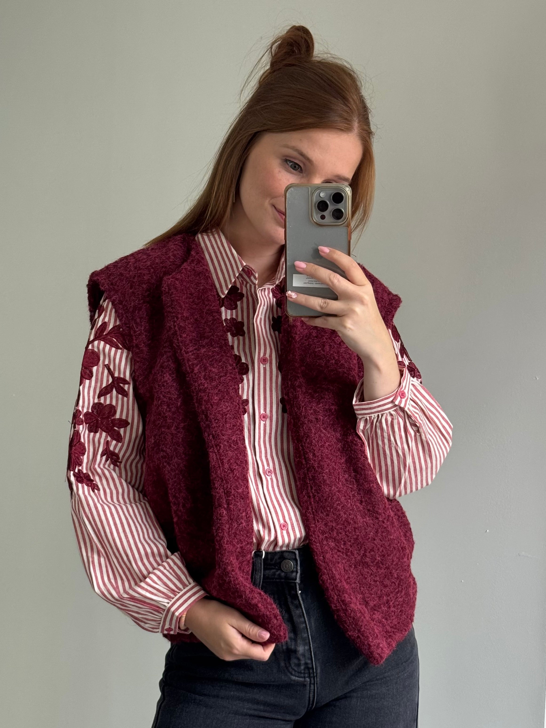 Gilet Sima bordeaux