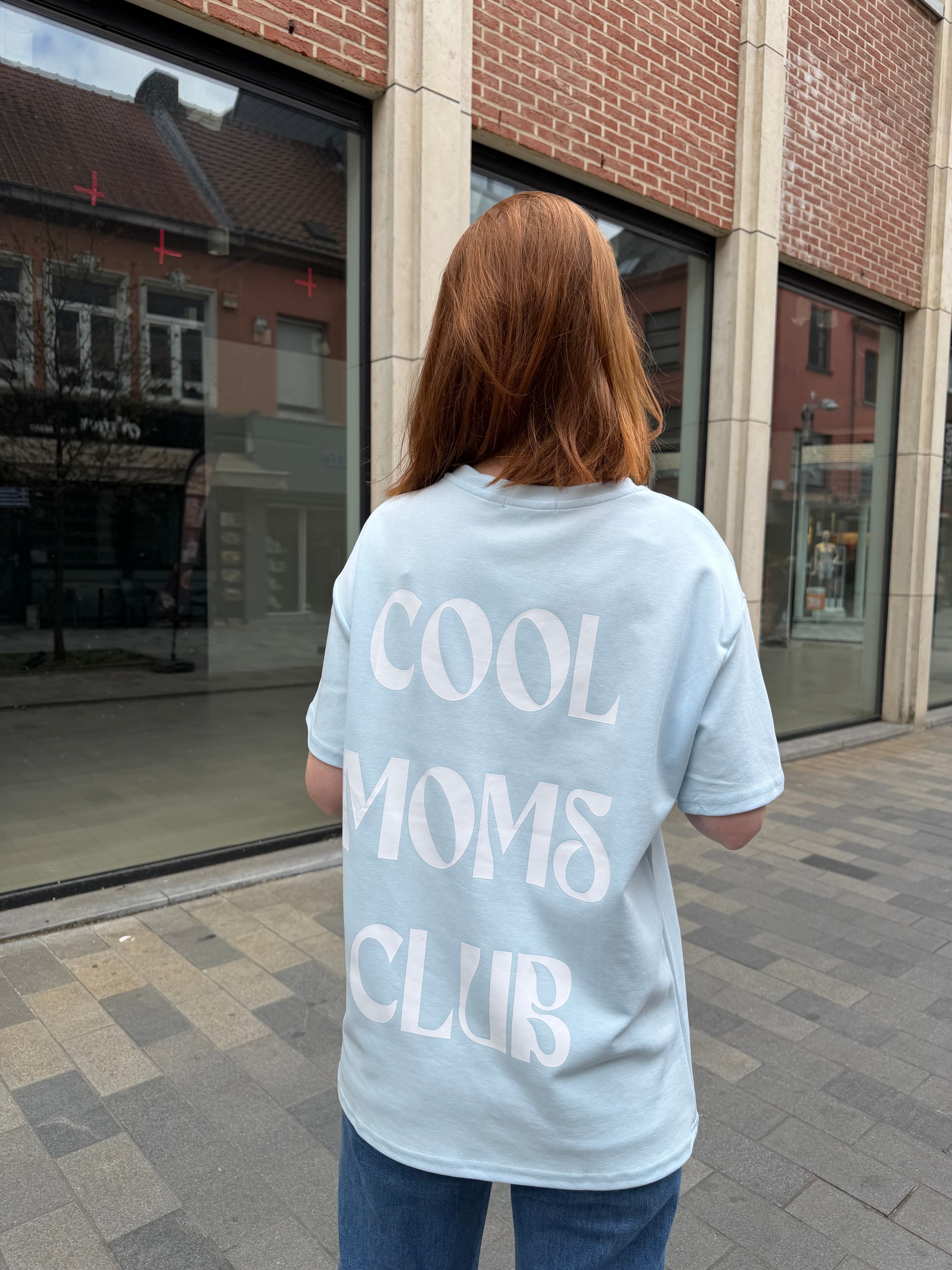 T-shirt COOL MOMS CLUB blauw