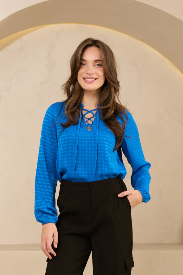 Blouse Amina blauw