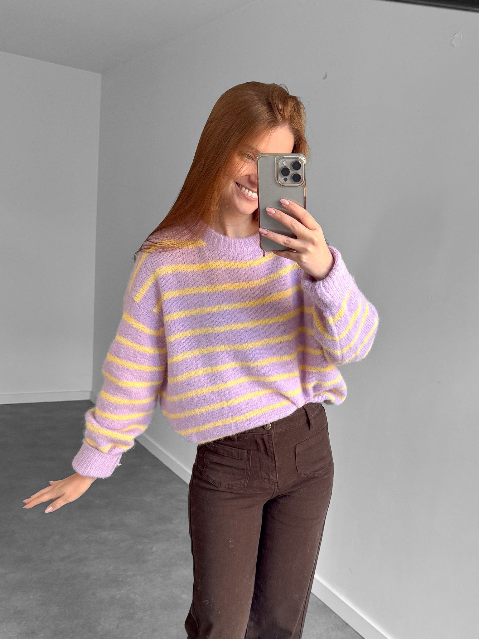 Trui Streepjes Lila