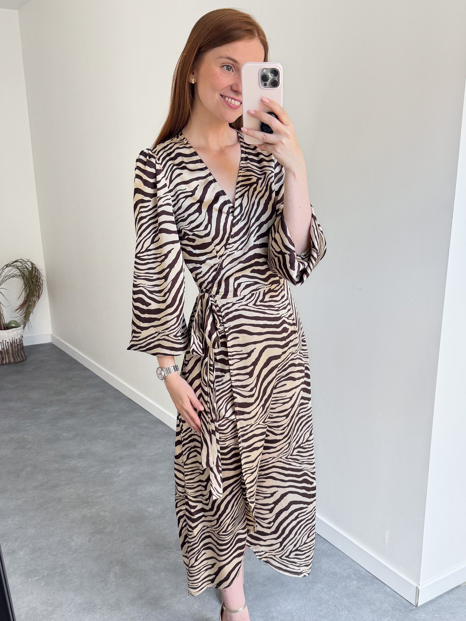 Jurk Hanna wrap zebra