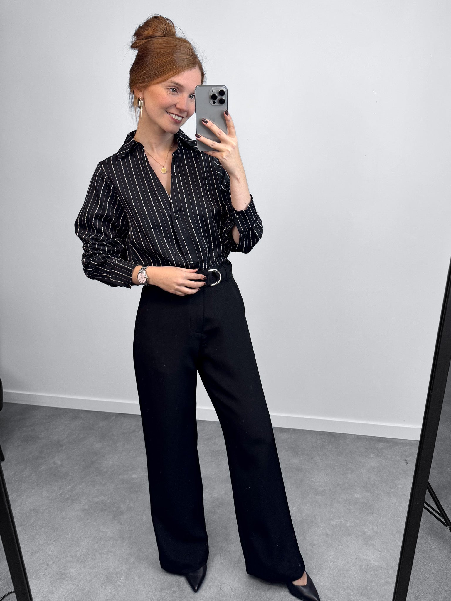 Broek navy - zwart