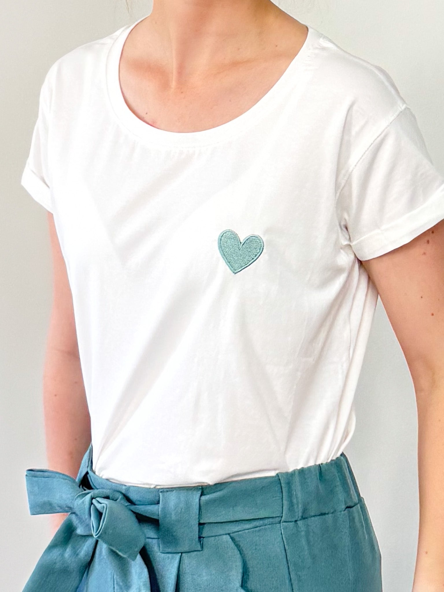 T-shirt hart blauw