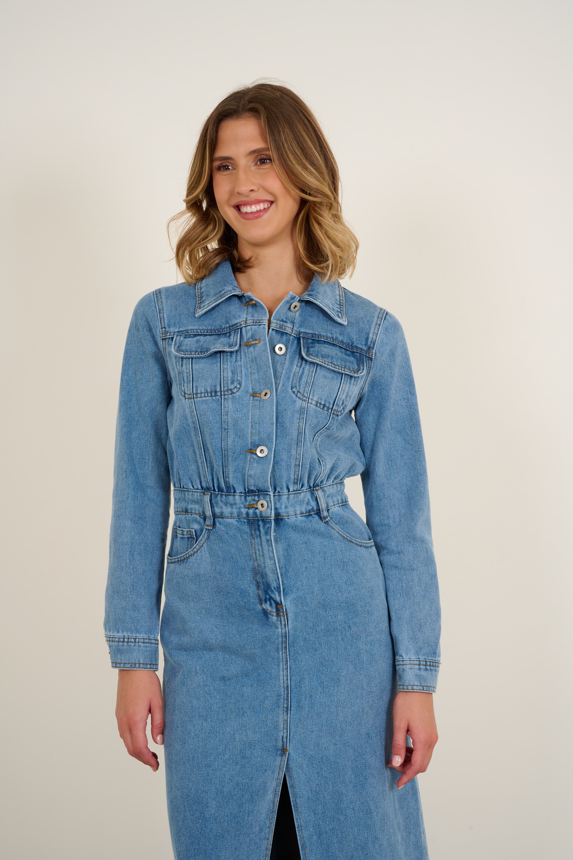 Denim jurk Mina blauw