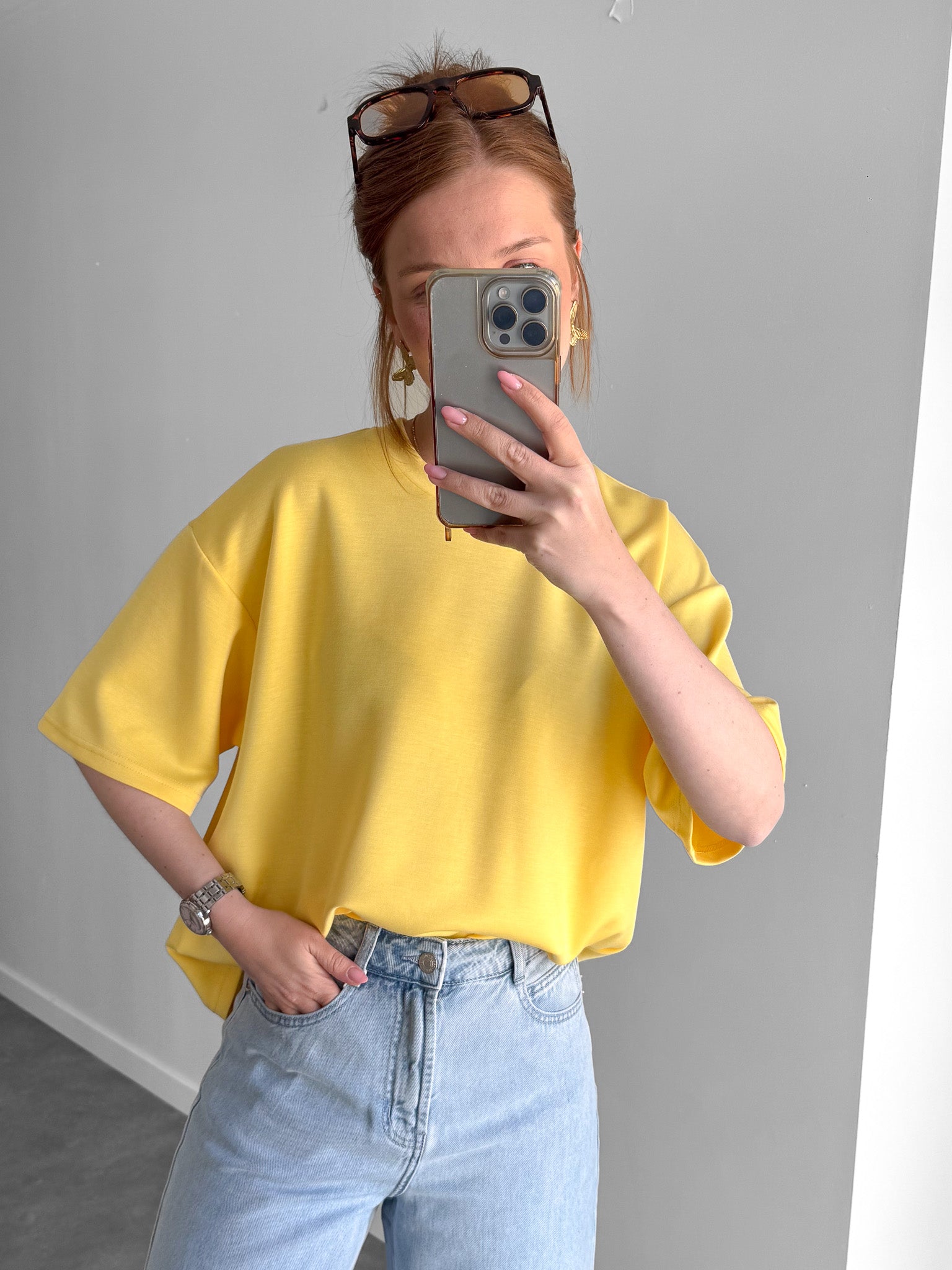T-shirt Maddy geel