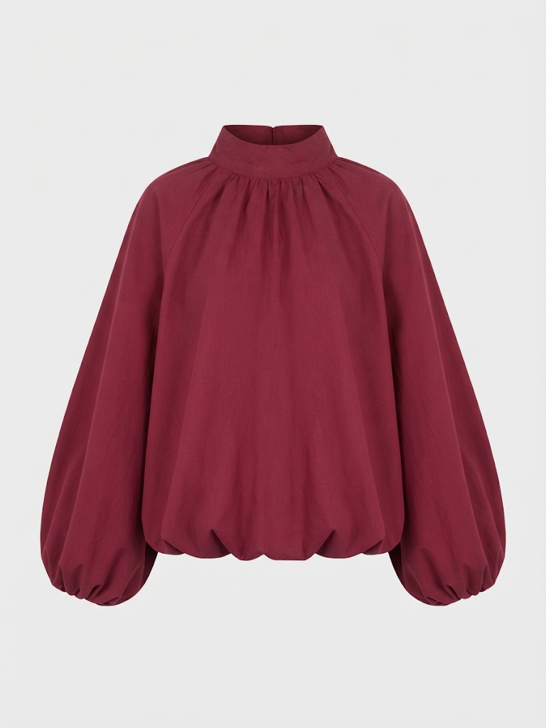 Blouse Strik Olivia bordeaux