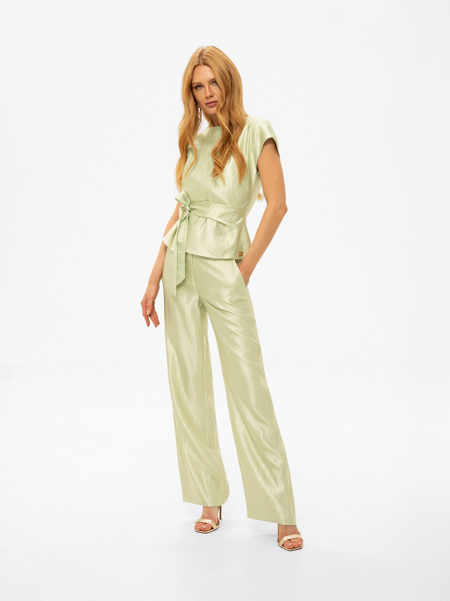 NIKKIE Porlamar broek groen