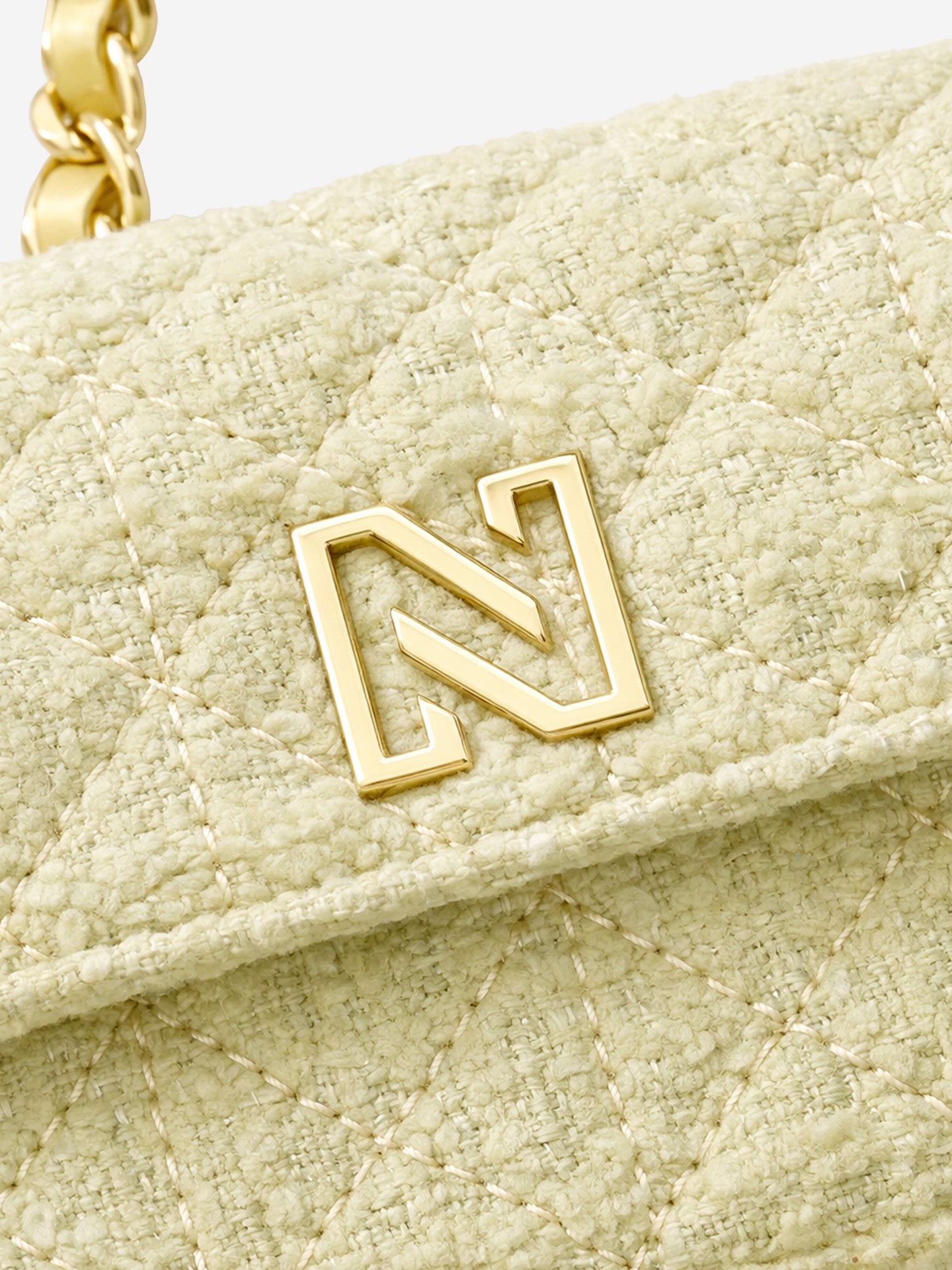 NIKKIE Ann tweed bag geel